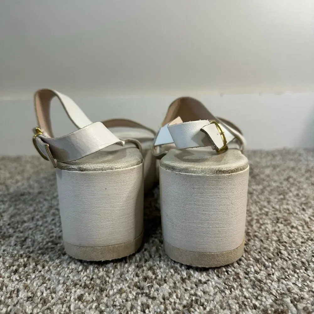 CARVELA KURT GEIGER Women's Krown Flatform Sandals Size 40/US 9 In White